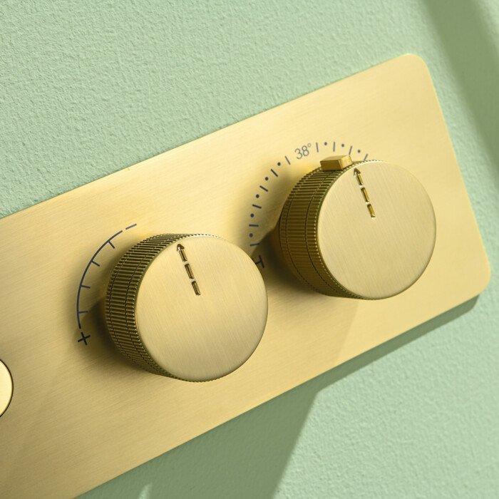 SC726A 23 - brushed gold built-in shower system 1000&1000 - control knob