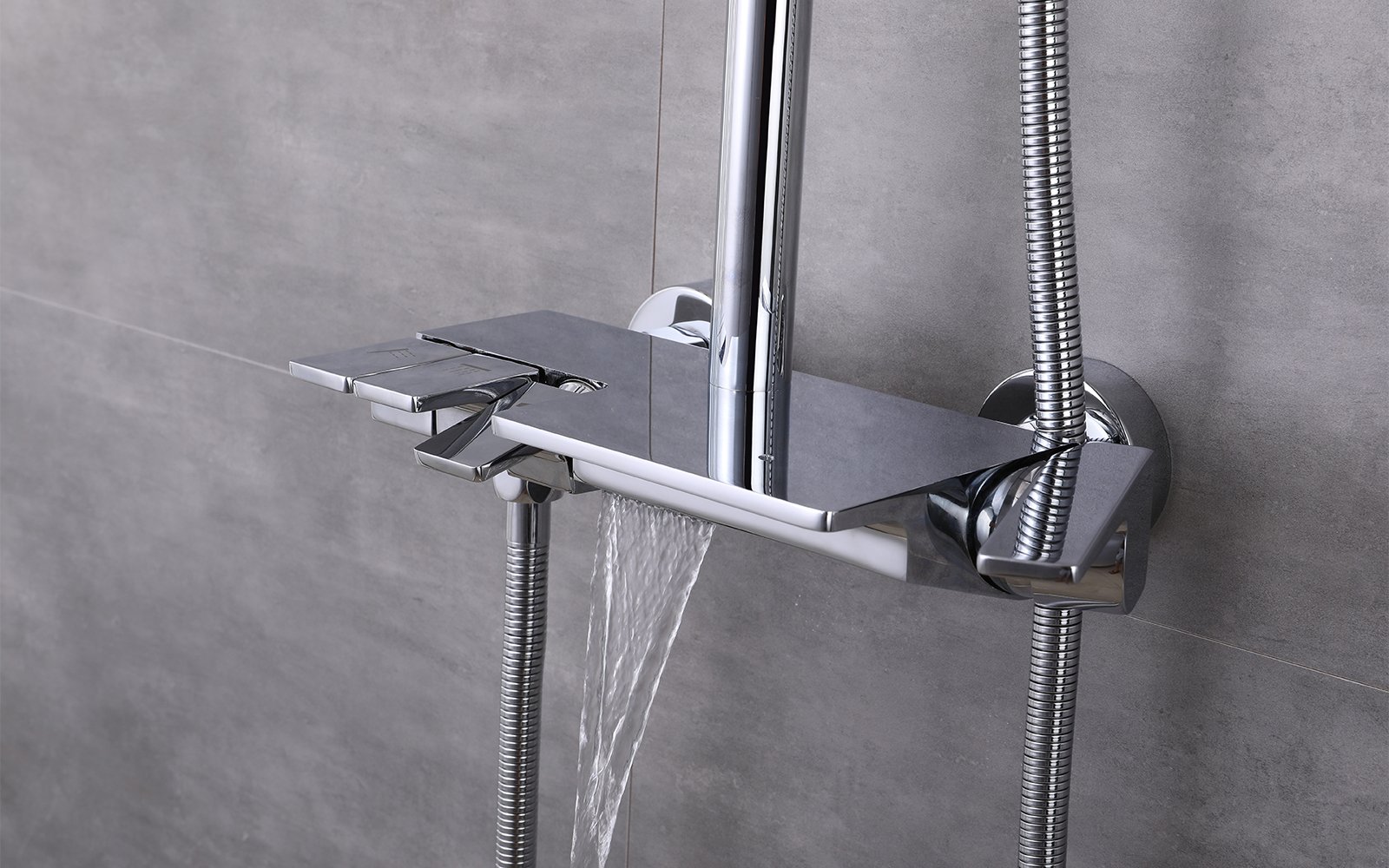 piano key shower-SO988-chrome 3-way